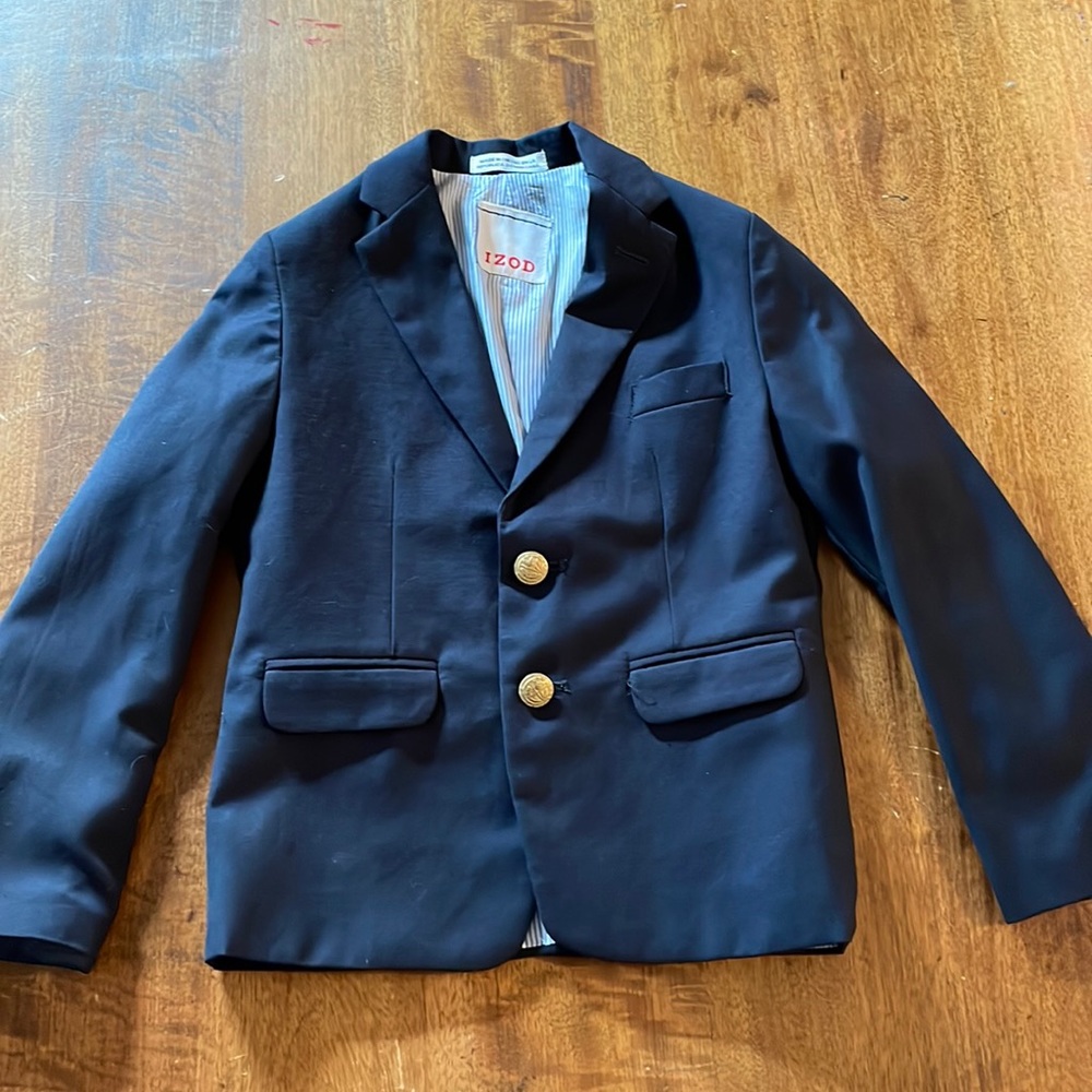 Boys IZOD navy blazer size 7